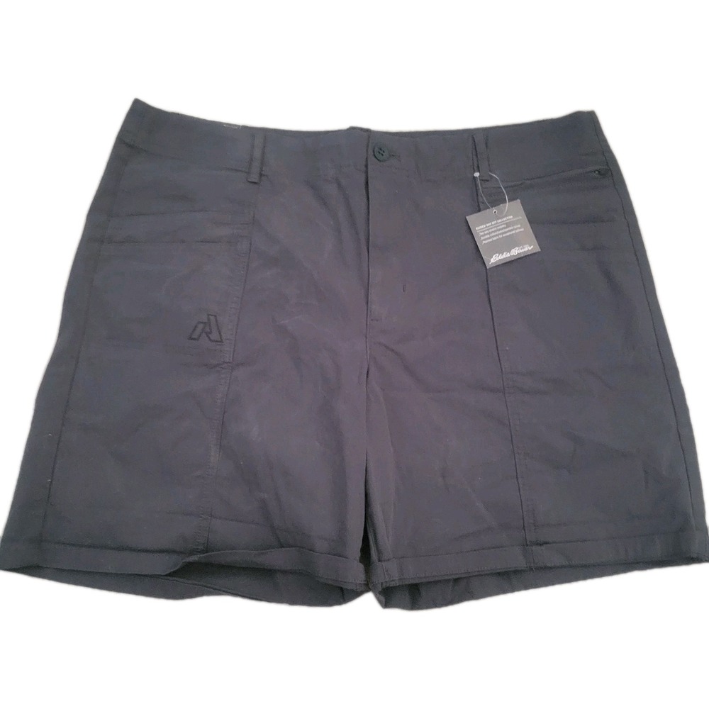 EDDIE BAUER NEW Women's Grey Hiking Outdoor Shorts 18W Comfort Designer Outdoor